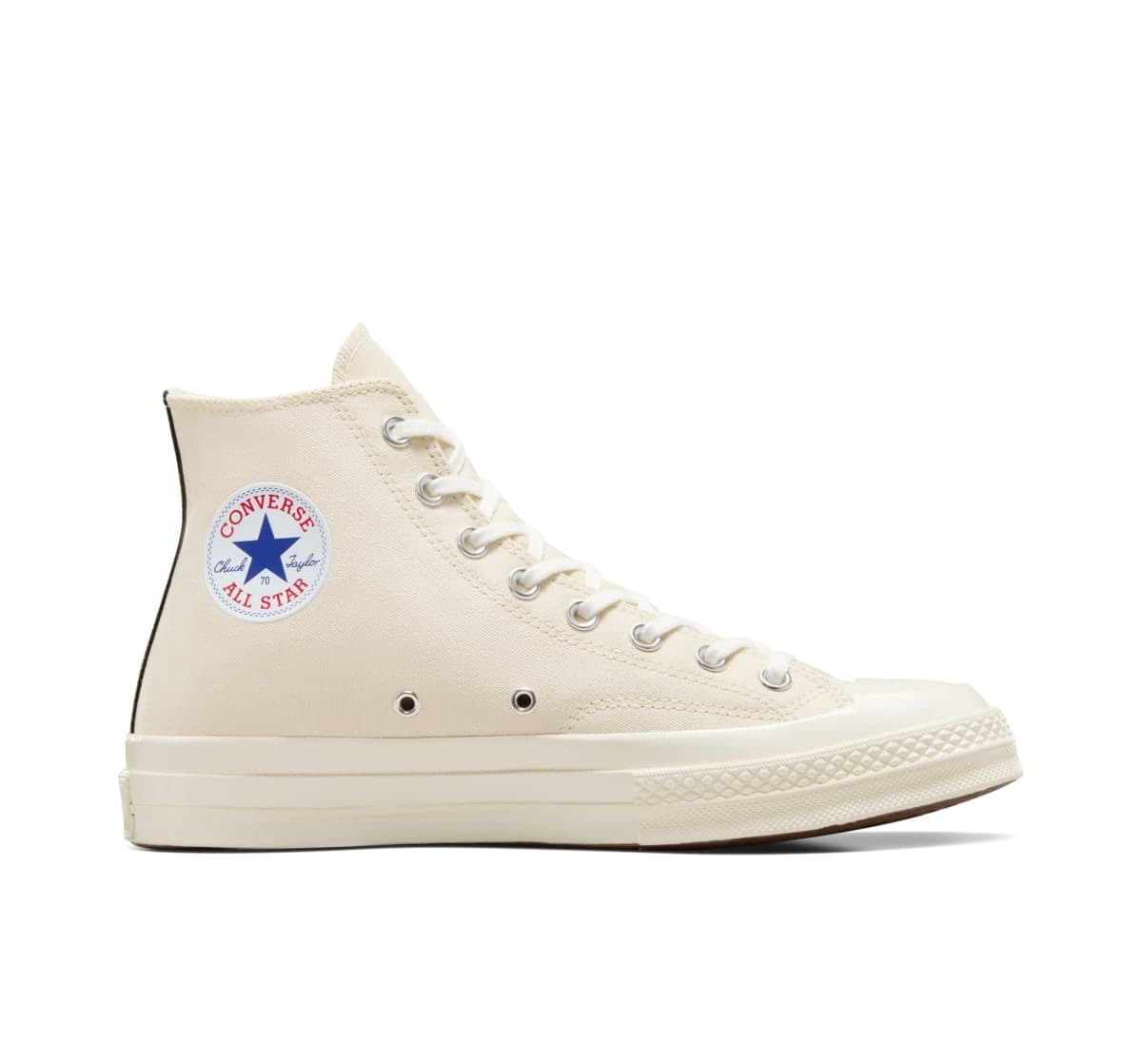 Converse CDG PLAY Chuck 70 "Milk / White / High Risk Red"