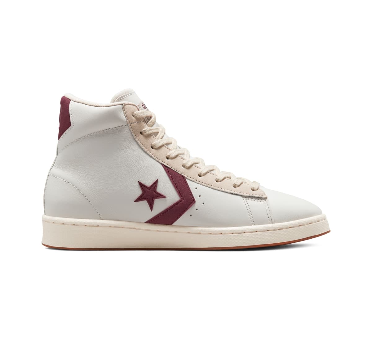 Converse Pro Leather Leather "White / Deep Bordeaux / String"