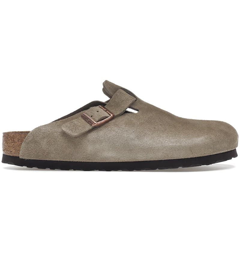 Birkenstock Boston Soft Footbed Suede Taupe