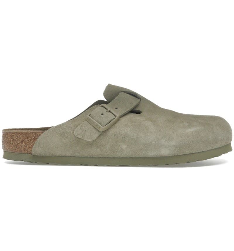 Birkenstock Boston Suede Faded Khaki