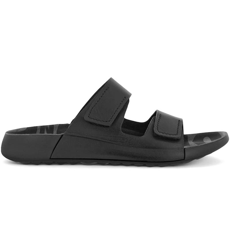 Ecco Cozmo Leather Two-Strap Sandal Black (Women's)