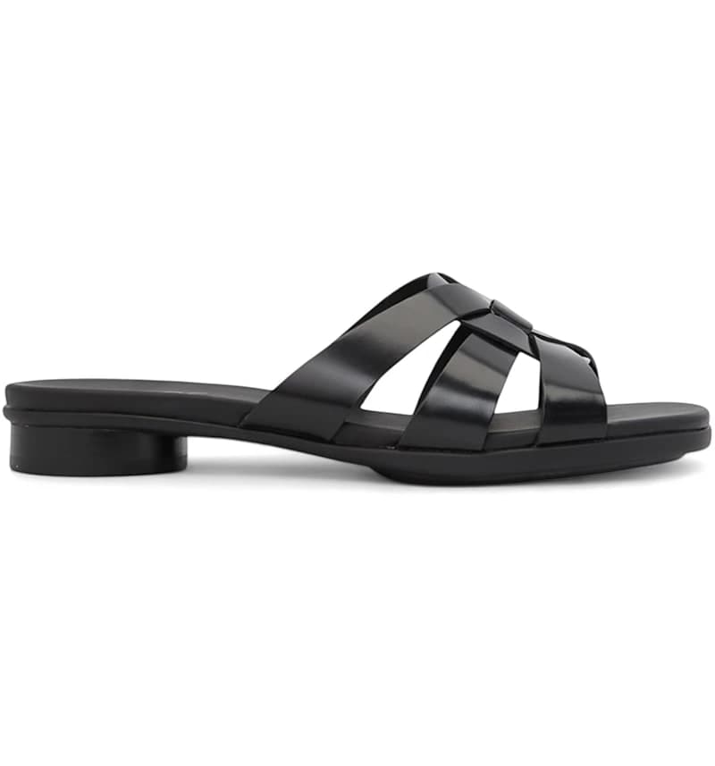 Ecco Sculpted Alba 25 Cross-Strap Slide Black Patent Leather (Women's)