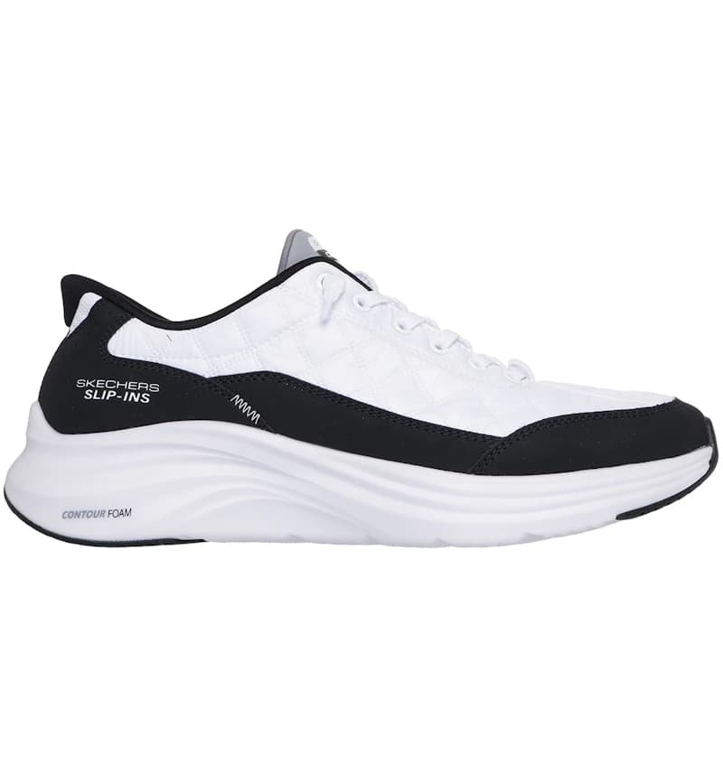 Skechers Slip-ins Contour Foam Cozy Fit White Black