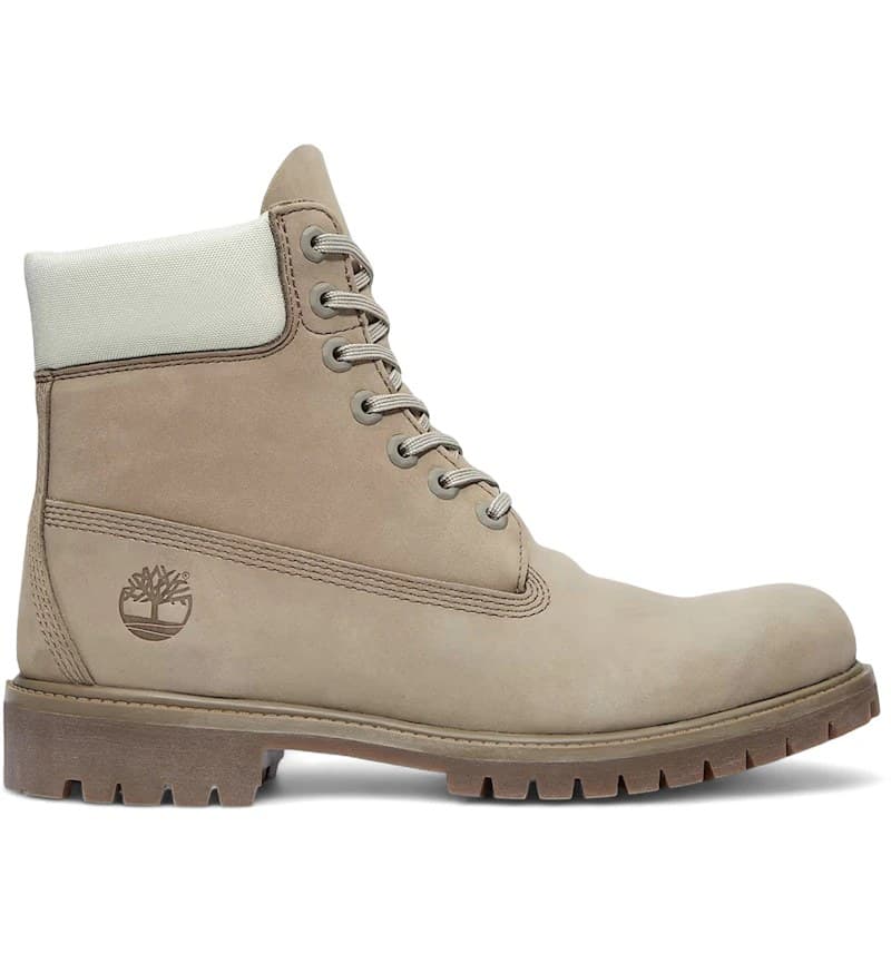 Timberland 6" Premium Waterproof Boot Grey Nubuck Light Green