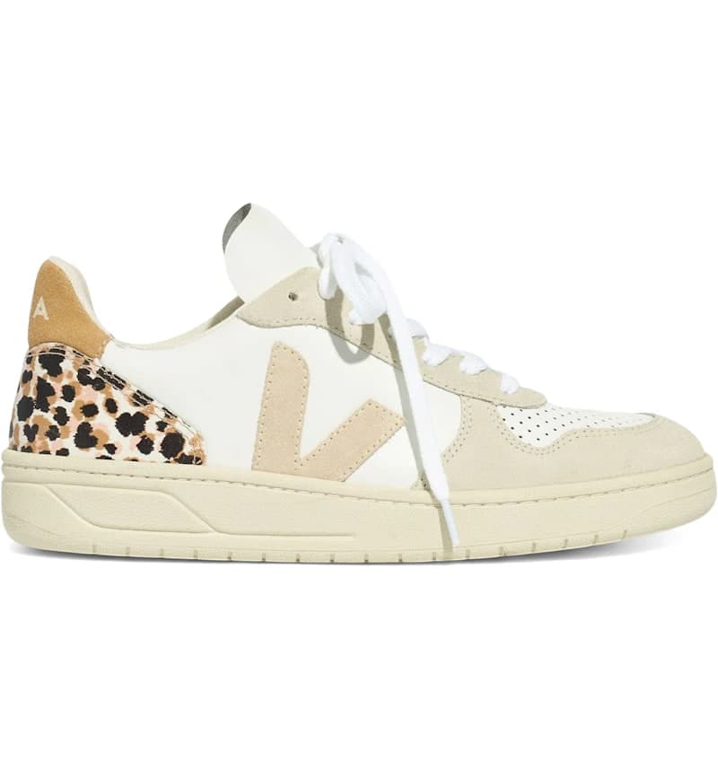 Veja V-10 Leather Madewell White Sable Leopard (Women's)